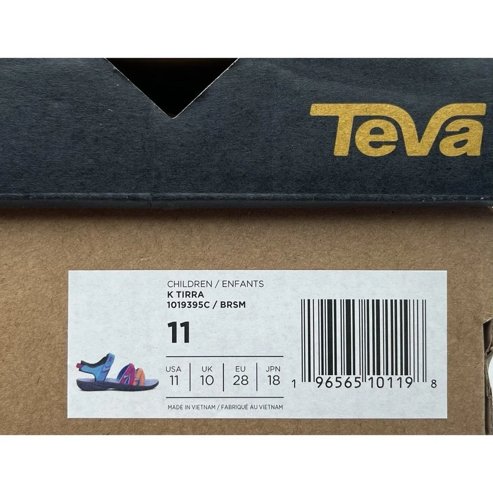 Teva Tirra Little Girls Sport Sandal Size 11 Blue Rose Multi Open Toe Adjustable
